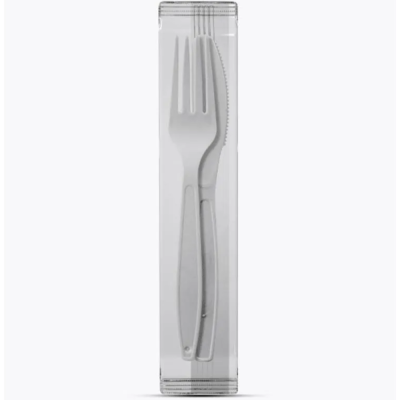 Kit Master Garfo Faca Branca 50 Un Plastilania