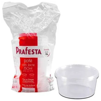 Kit Pote C/ Lacre Red. 500 Ml Prafesta 10 Un