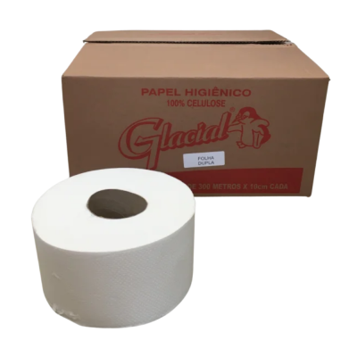 Papel Hig Folha Dupla 100% Celulose Glacial