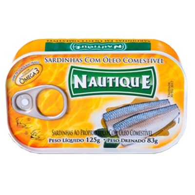 Sardinha Com Oleo Abre Facil Nautique 50X125G